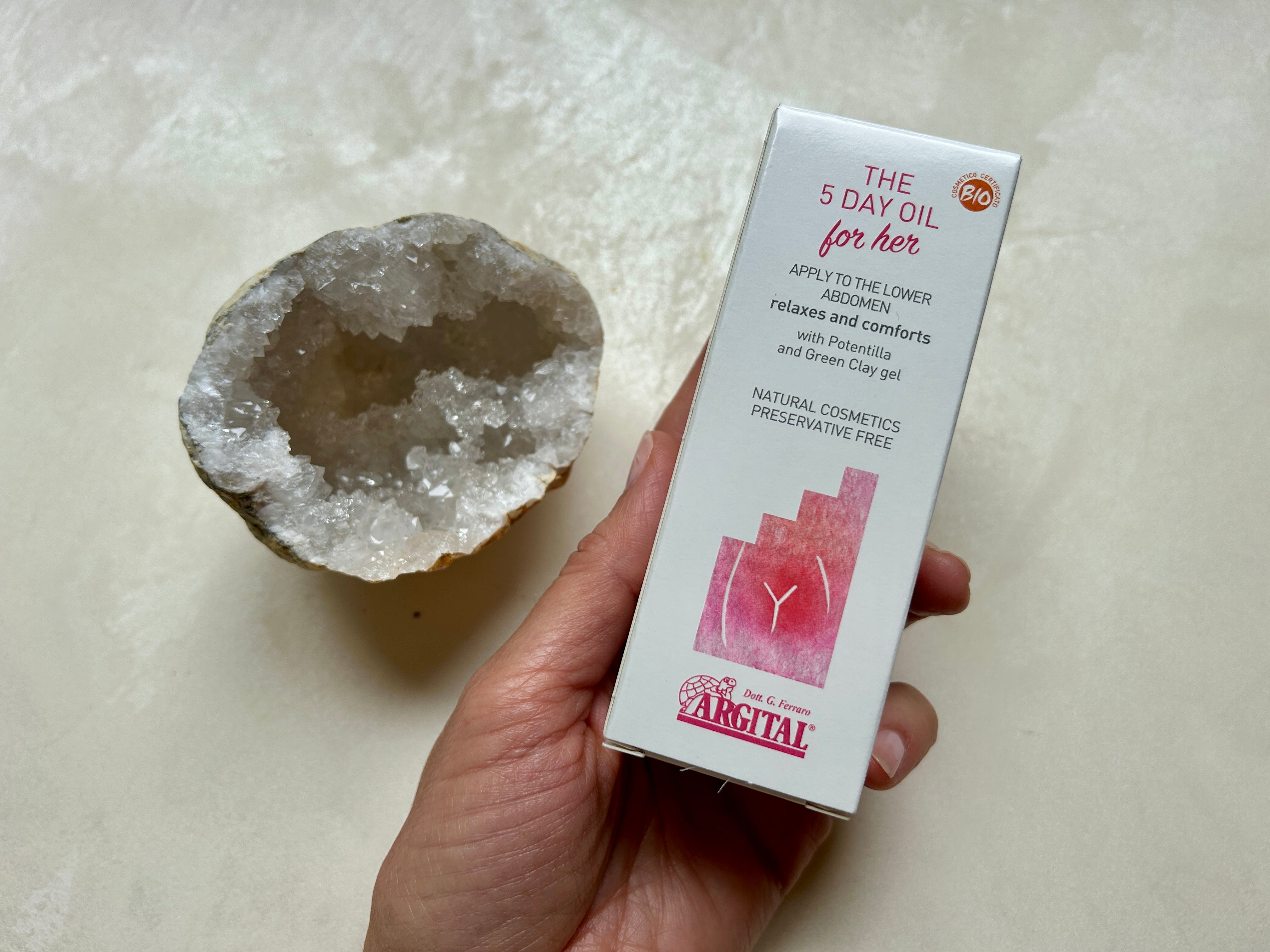 Olej pro dny tvé menstruace s mochnou a zeleným jílem 30 ml