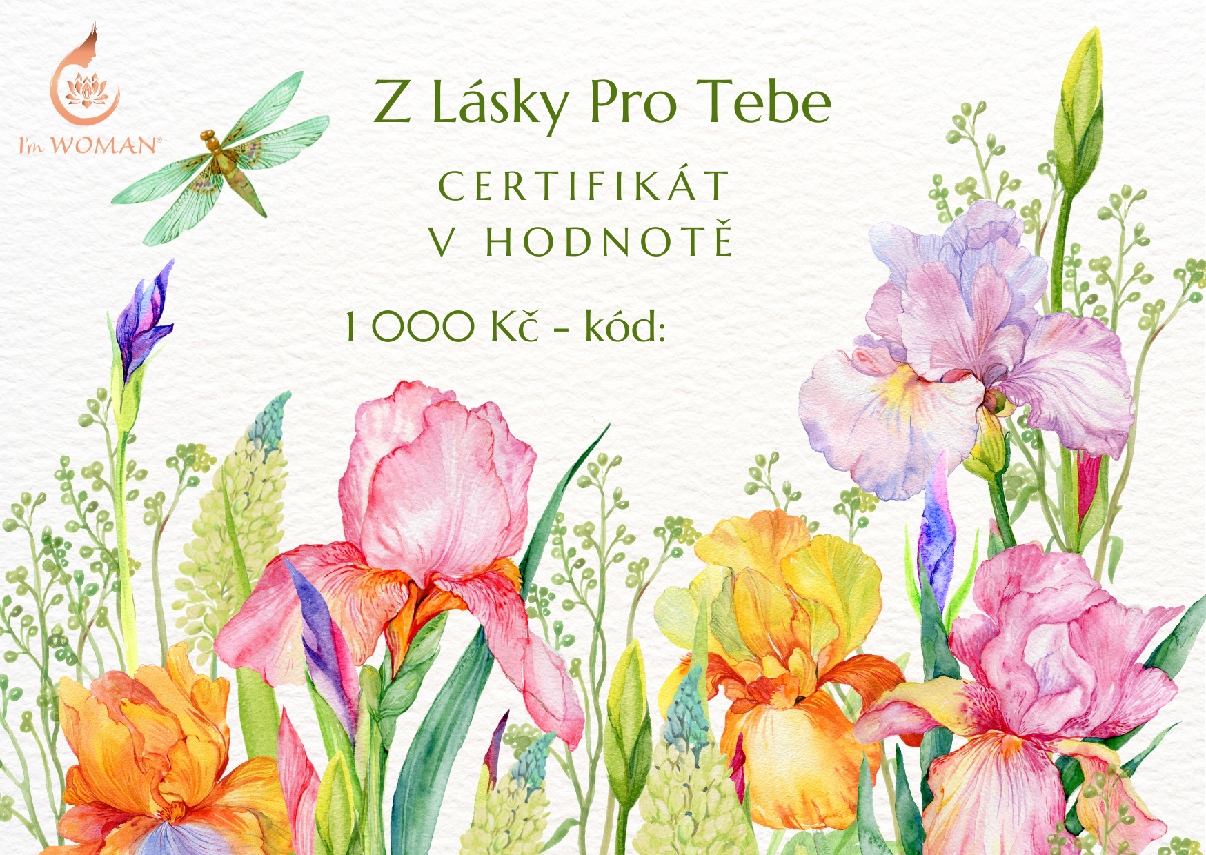 Dárkový Certifikát 1000 Kč